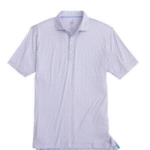 Johnie-O Men's Malibu Forbes Printed Polo- Blue